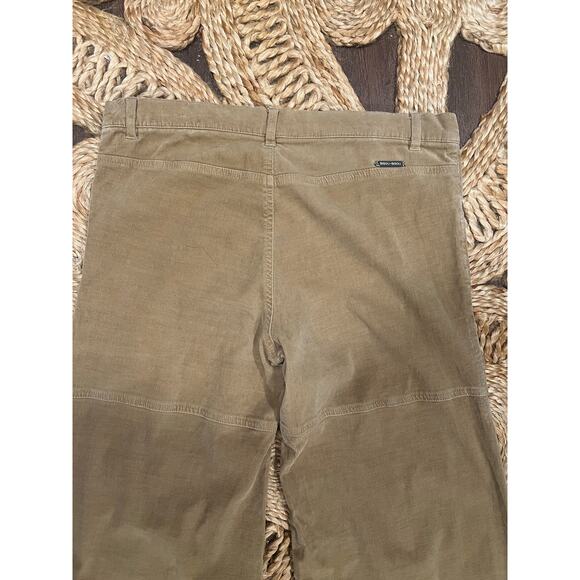 Vintage Y2K Bisou-Bisou corduroy Bell Bottom low waisted Pants 8 Tan - Picture 5 of 8